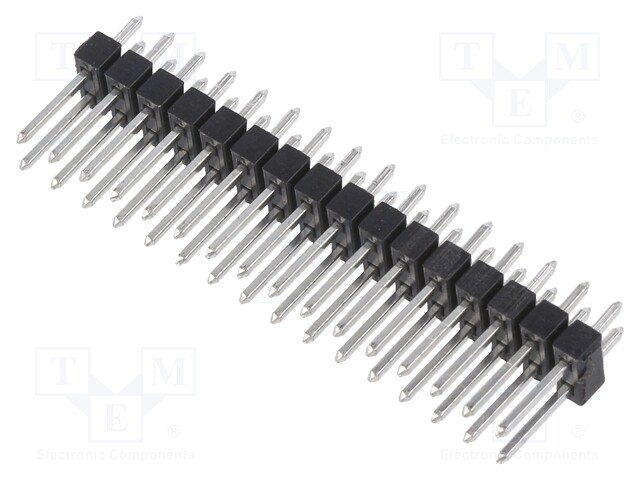 Pin header; pin strips; male; PIN: 32; straight; 2.54mm; THT; 2x16