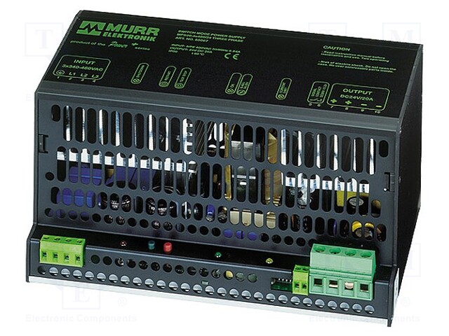 Power supply: switched-mode; modular; 480W; 24VDC; 22÷28VDC; 20A