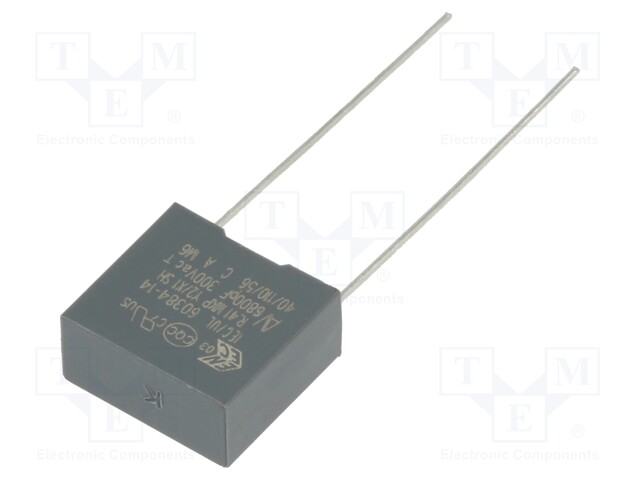 Capacitor: polypropylene; Y2; 6.8nF; 10mm; ±10%; 13x12x6mm; 300VAC