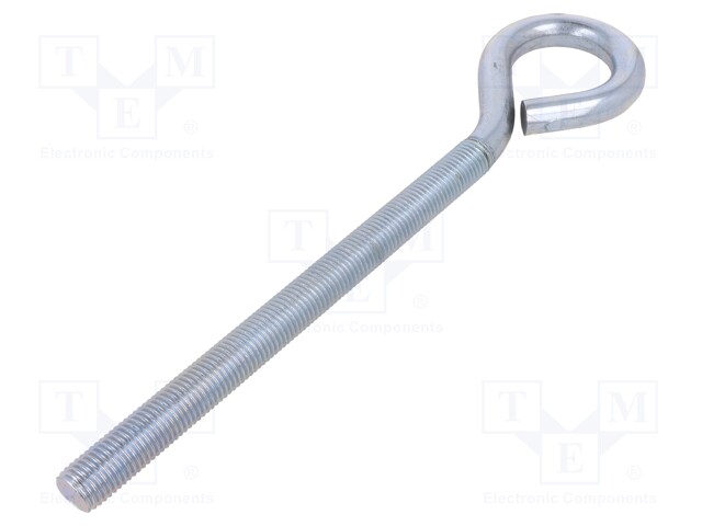 Hook; ring; steel; zinc; Thread len: 200mm; Overall len: 300mm