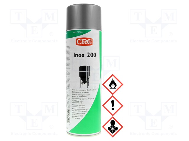 Protective coating; grey, mat; spray; 500ml; Inox 200