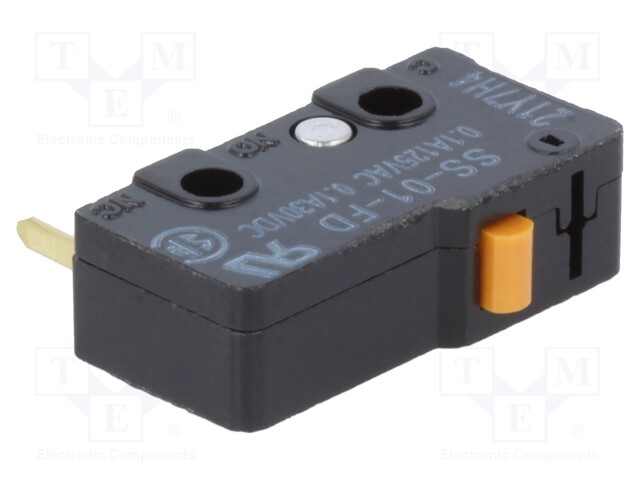 Microswitch SNAP ACTION; without lever; SPDT; 0.1A/125VAC; Pos: 2