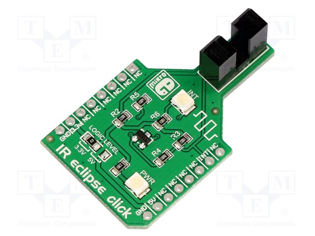 Click board; infrared slot sensor; GPIO; EE-SX198; 3.3/5VDC