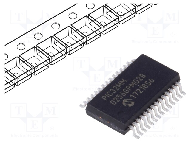 PIC microcontroller; Memory: 256kB; SRAM: 32kB; 2÷3.6VDC; SMD