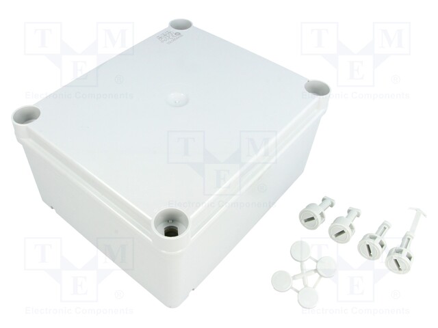 Enclosure: multipurpose; X: 137mm; Y: 160mm; Z: 77mm; grey; IP55