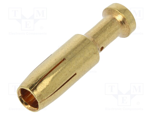 Contact; female; 4mm2; 12AWG; gold-plated; crimped; bulk; for cable