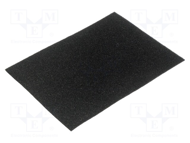 Conductive foam; ESD; L: 355mm; W: 255mm; Thk: 3mm; polyurethane