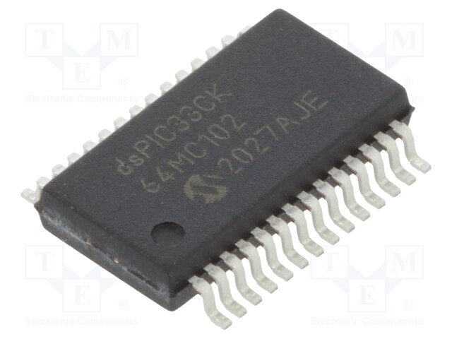 DsPIC microcontroller; SRAM: 8kB; Memory: 64kB; SSOP28