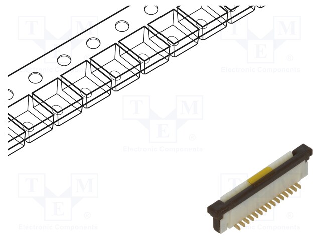 Connector: FFC (FPC); vertical; PIN: 15; ZIF; SMT; 125V; 1A; -25÷85°C