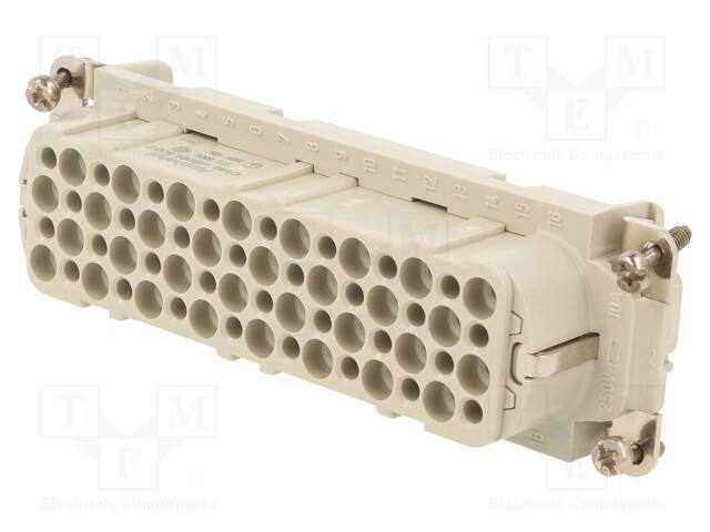 Connector: HDC; contact insert; female; C146,heavy|mate D; PIN: 64