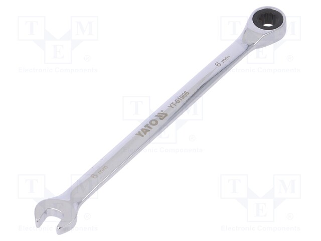 Key; combination spanner,with ratchet; 6mm