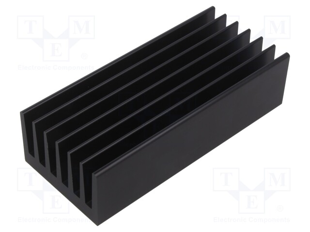 Heatsink: extruded; grilled; universal; black; L: 150mm; W: 66mm