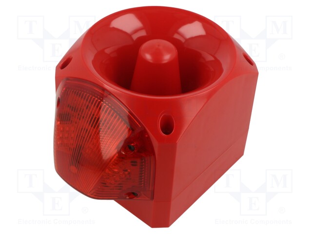 Signaller: lighting-sound; 10÷60VDC; LED; red; red; IP66; 105dB