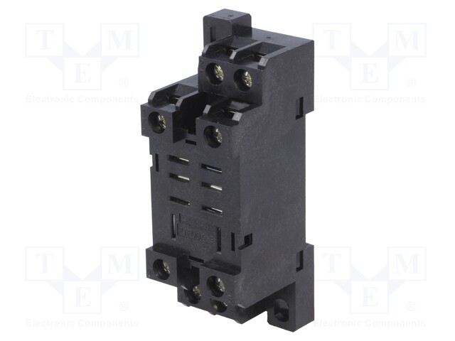 Socket; PIN: 8; 15A; 250VAC; H: 33mm; W: 28.5mm; Mounting: DIN