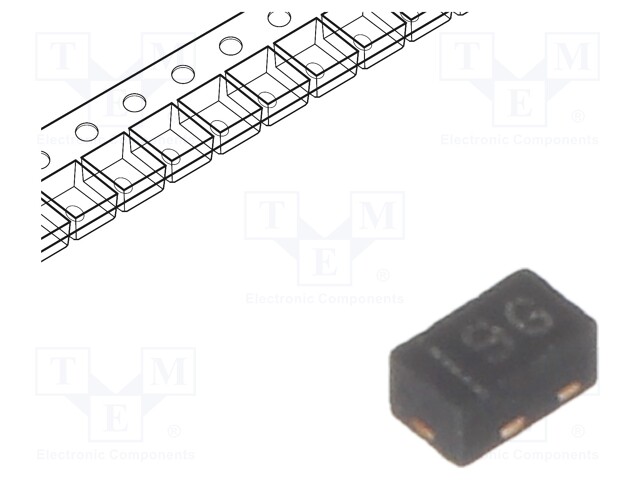 Diode: Zener; 0.25W; 10V; SMD; reel,tape; X1-DFN1006-2