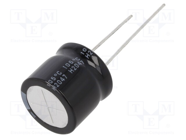 Capacitor: electrolytic; THT; 470uF; 50VDC; Ø16x15mm; Pitch: 7.5mm