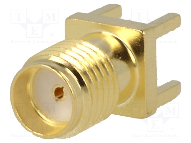 Socket; SMA; female; straight; THT; gold-plated