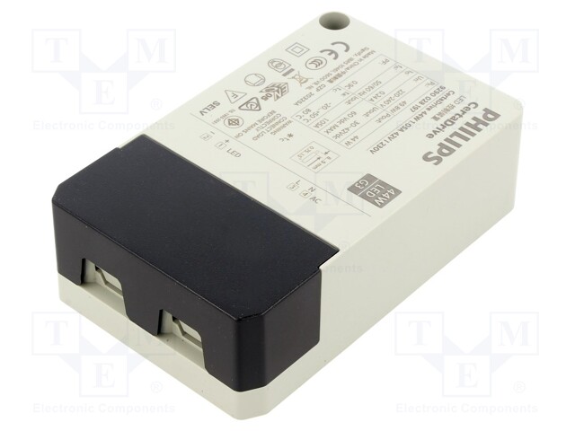 Power supply: switched-mode; LED; 44W; 30÷42VDC; 1050mA; IP20; 93%