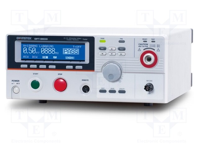 Safety tester; Plug: EU; Utest: 0,10k÷5,00kVAC; 100VA