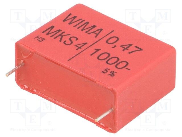 Capacitor: polyester; 470nF; 400VAC; 1kVDC; Pitch: 27.5mm; ±5%