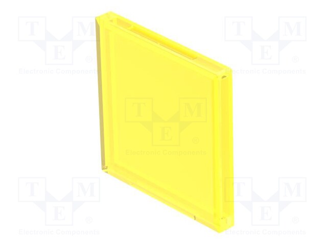 Actuator lens; 16mm; 92; yellow; plastic; 13.2x13.2mm