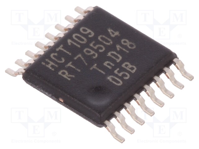 IC: digital; JK flip-flop; Channels: 2; IN: 5; HCT; SMD; TSSOP16