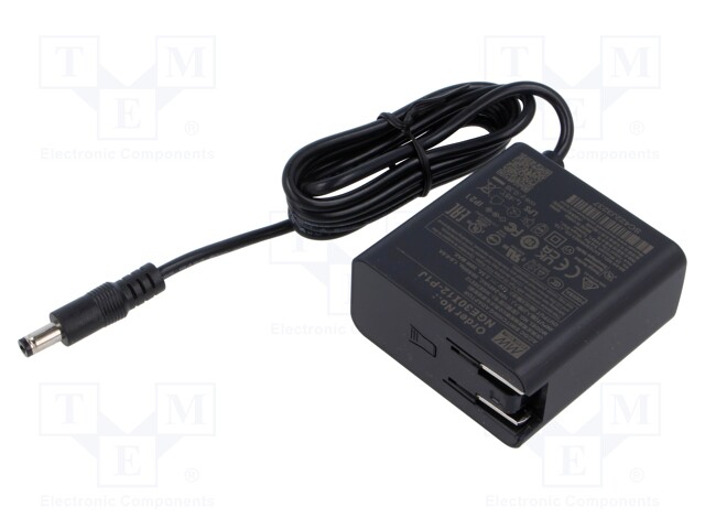 Power supply: switched-mode; plug; 12VDC; 2.5A; 30W; Out: 5,5/2,1