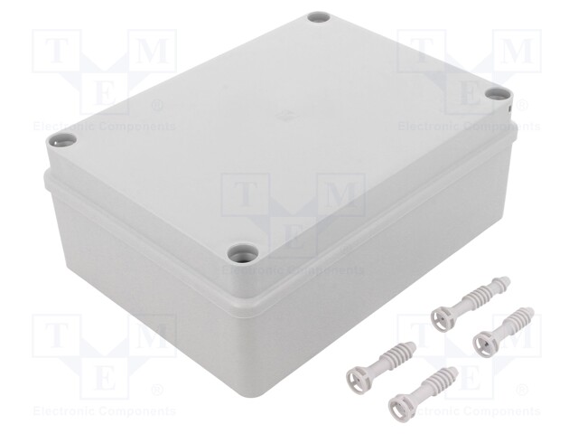 Enclosure: multipurpose; X: 140mm; Y: 190mm; Z: 70mm; grey; IP65