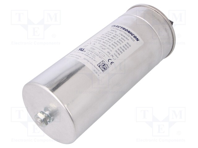 Capacitor: polypropylene; three phase; 20kVAR; 525VAC; Ioper: 22A