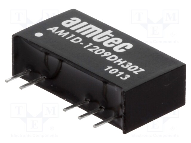 Converter: DC/DC; 1W; Uin: 10.8÷13.2V; Uout: 9VDC; Uout2: -9VDC; SIP7