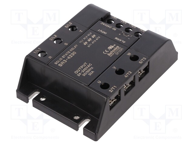 Relay: solid state; Ucntrl: 90÷240VAC; 30A; 24÷240VAC; 3-phase