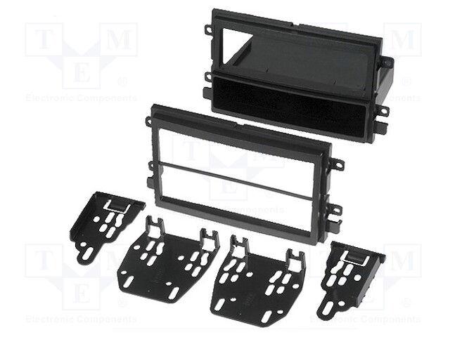 Radio mounting frame; Ford,Lincoln,Mercury; 2 ISO; black