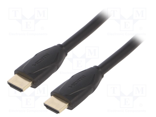 Cable; HDMI 1.4; HDMI plug,both sides; 1.5m; black; 30AWG