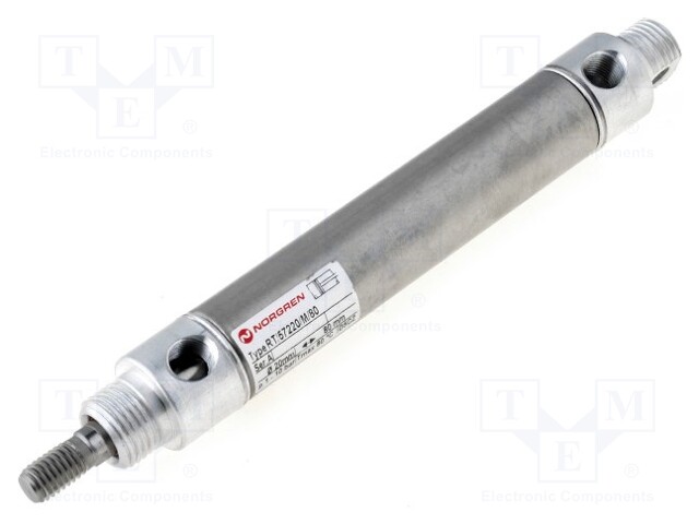 Round cylinder; Piston diam: 20mm; Piston stroke: 80mm; 1÷10bar