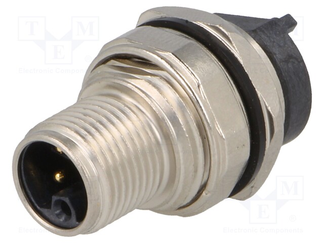 Socket; M12; PIN: 5; male; L code-Power; THT; IP65/IP67; straight