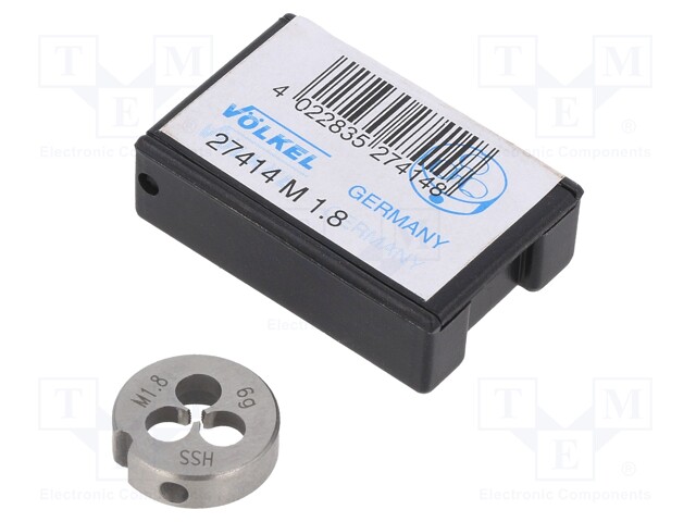 Threading die; HSS; M1,8; 0.35; Ø: 16mm; Thk: 5mm; 6g