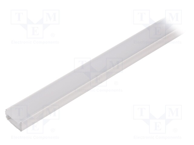 Profiles for LED modules; white; surface; white; L: 1m; aluminium