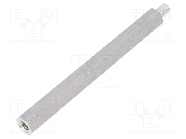 Screwed spacer sleeve; Int.thread: M6; 100mm; Ext.thread: M6