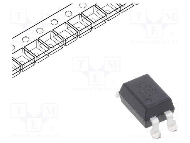 Optocoupler; SMD; Ch: 1; OUT: transistor; Uinsul: 5kV; Uce: 80V; DIP4