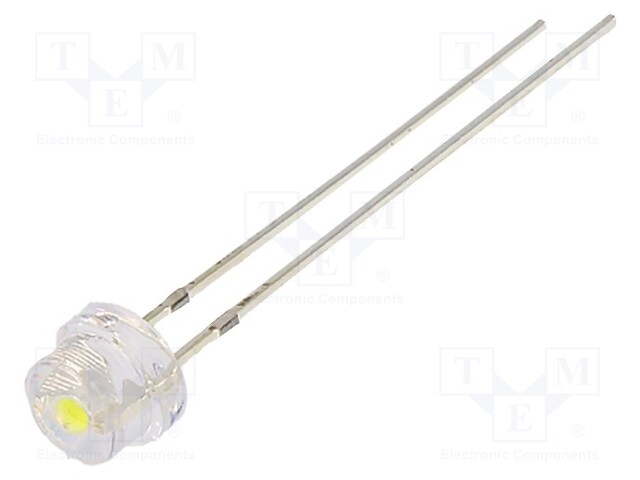 LED; 4.8mm; white cold; 2500÷3000mcd; 100°; Front: convex; 2.7÷3.4V