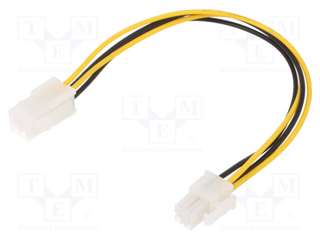 Cable: mains; ATX P4 male,ATX P4 female; 0.23m