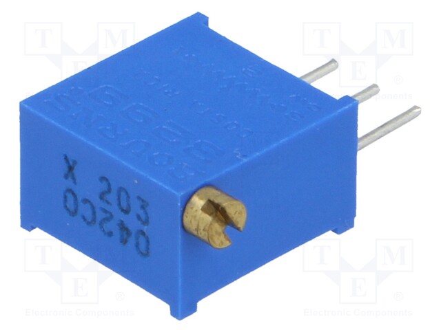 Potentiometer: mounting; multiturn; 20kΩ; 500mW; THT; ±10%; linear