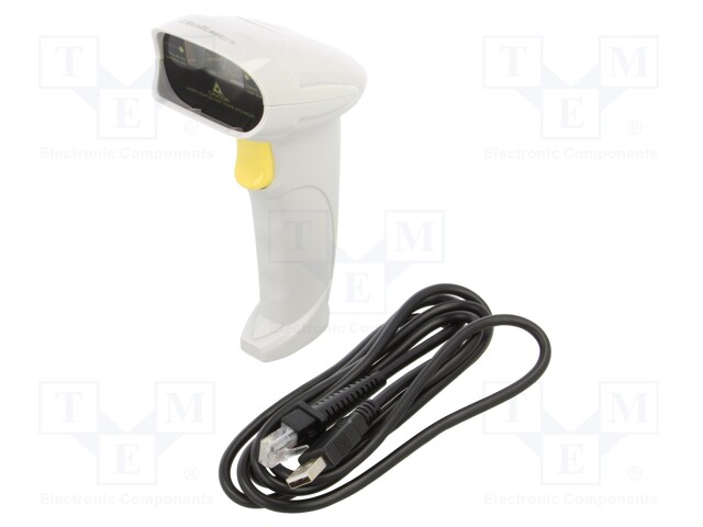 Barcode scanner; white; Interface: USB; 1D