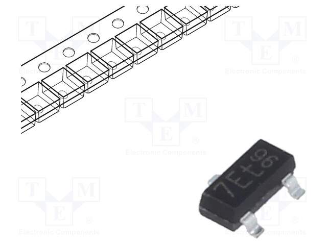 Transistor: PNP; bipolar; 300V; 0.1A; 250mW; SOT23