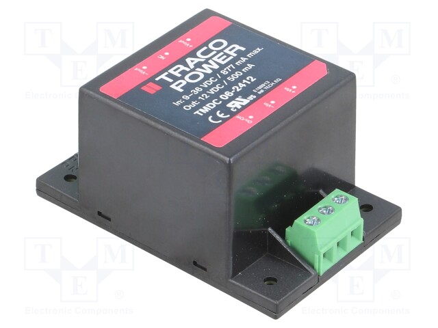 Converter: DC/DC; 6W; Uin: 9÷36V; Uout: 12VDC; Iout: 500mA; 49g; OUT: 1