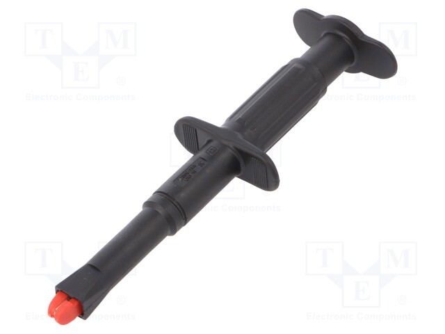 Clip-on probe; crocodile; 16A; 1kVDC; black; Grip capac: max.20mm