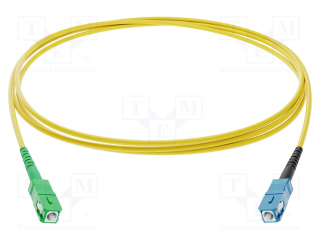 Fiber patch cord; SC,SCA; 5m; Optical fiber: 9/125um; yellow