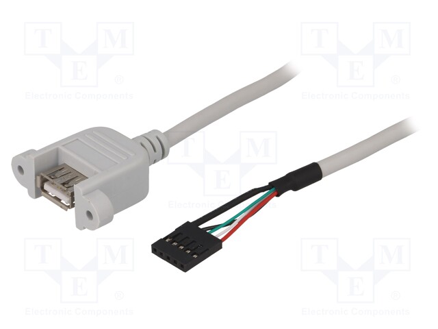 Adapter; USB 2.0; USB A socket,5pin pin header; 0.5m