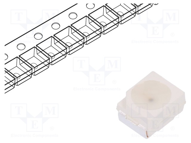 LED; SMD; 3528,PLCC2; yellow; 140÷450mcd; 3.5x2.8x1.9mm; 120°; 20mA