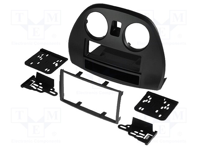 Radio mounting frame; Mitsubishi; 2 DIN; black